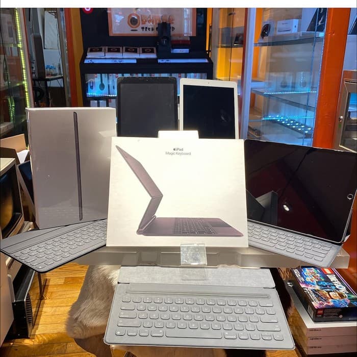 Tablets and keyboards displayed as mobile productivity tools